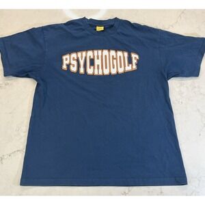 Golf Wang Psychogolf Gold Tag Blue‎ Teal T-shirt Tee Mens Large 100% Cotton